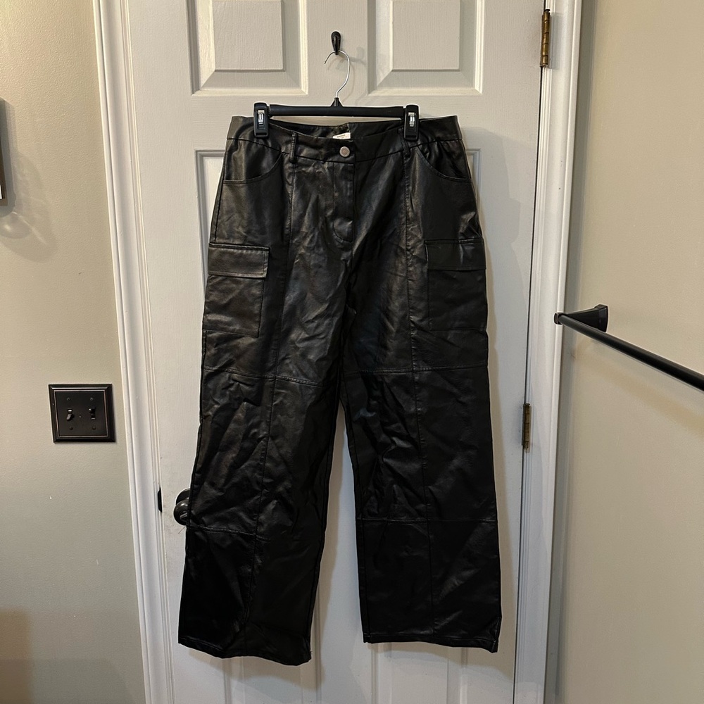 Peppermayo Faux Leather Pants: Size 12